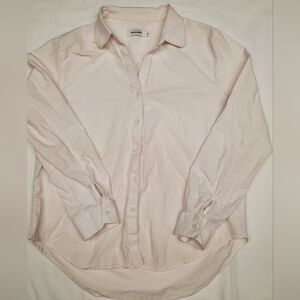 SAOVERE Studio Cotton Linen Blend Button Down Oversized Minimalist Coastal